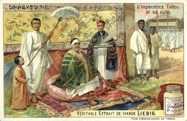 Taytu Betul, Kaiserin von Äthiopien, und ihr Gefolge